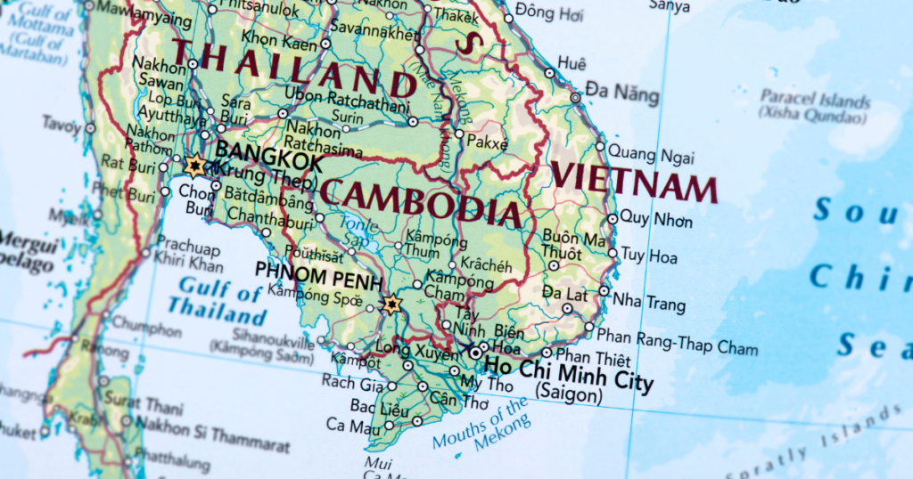 カンボジアの地図