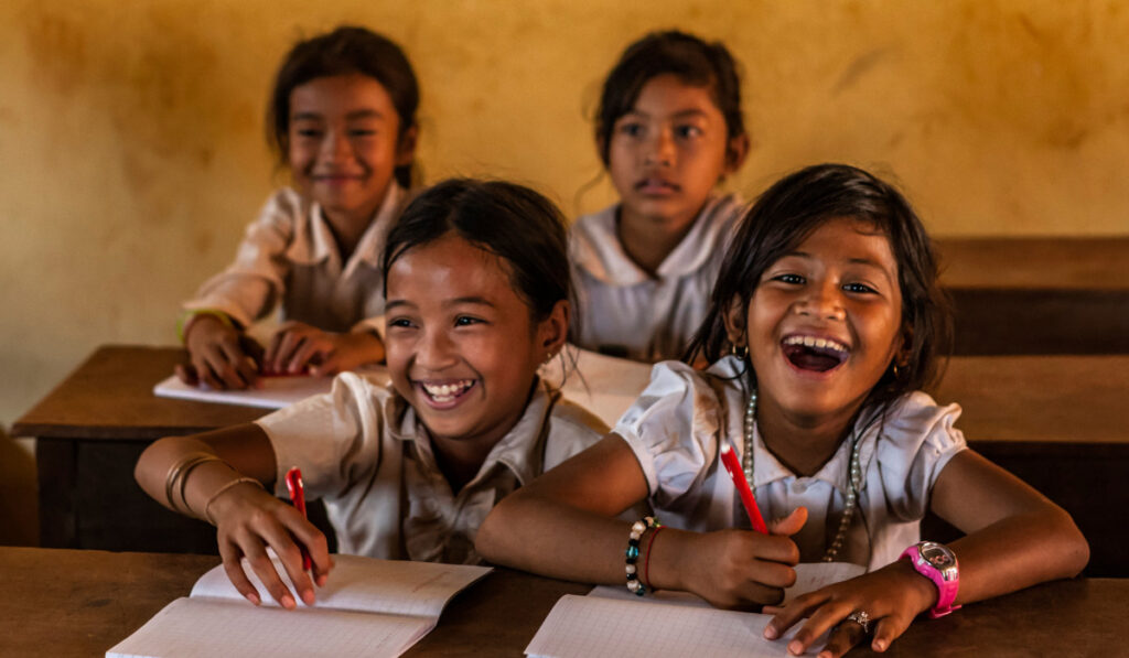 カンボジアの子どもたちの笑顔