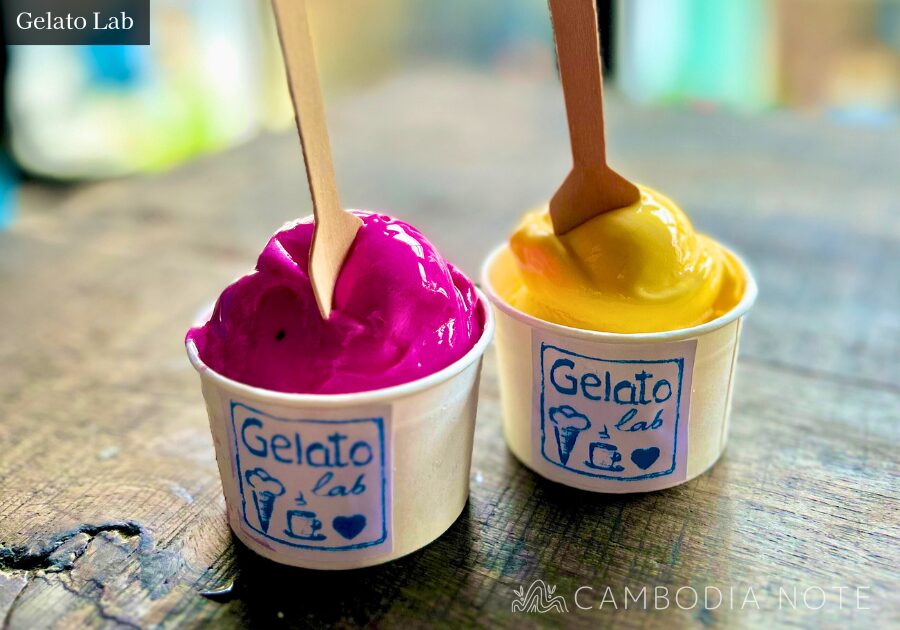 シェムリアップ中心部にある人気ジェラート店「Gelato Lab」