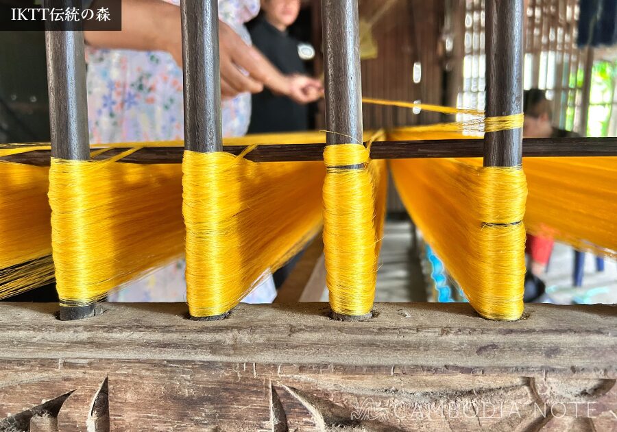 「ゴールデンシルク」と呼ばれるカンボジアの伝統的な絹糸