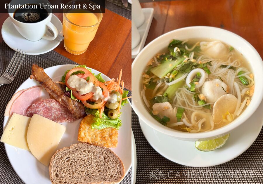 Plantation Urban Resort & Spaの朝食。フルーツやチーズ、洋食からアジア系まで種類豊富で満足度の高いメニュー