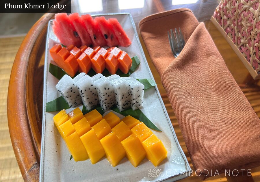 Phum Khmer Lodgeのウェルカムフルーツ