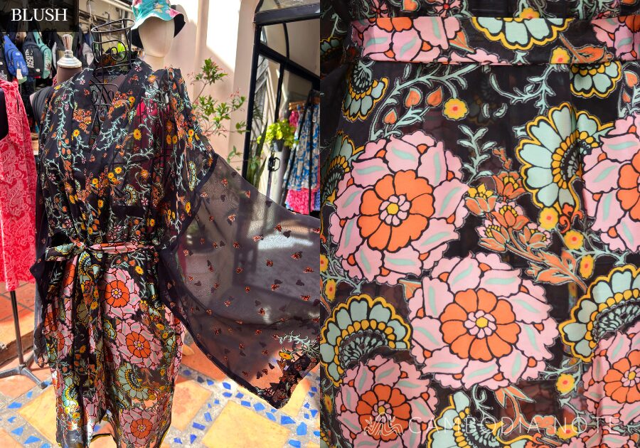 BLUSHのKimono Jacket。薄手で柄が豊富な日除けにも使える軽い羽織り