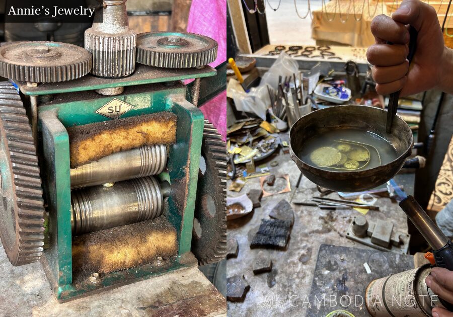 Annie’s Jewelryのアクセサリー制作ワークショップの様子。