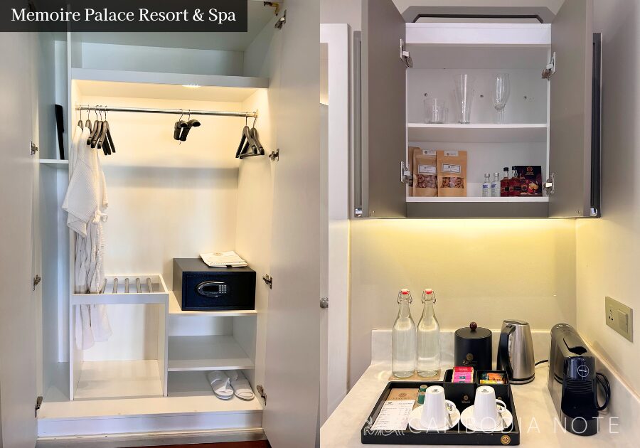 Memoire Palace Resort & Spaの客室。カラフルで洗練された内装と大きな窓が印象的な開放感のある空間