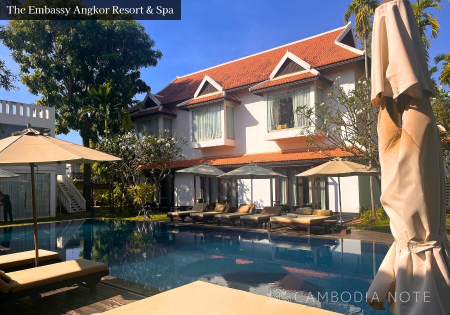 シェムリアップのラグジュアリーホテル「Embassy Angkor Resort & Spa」の外観