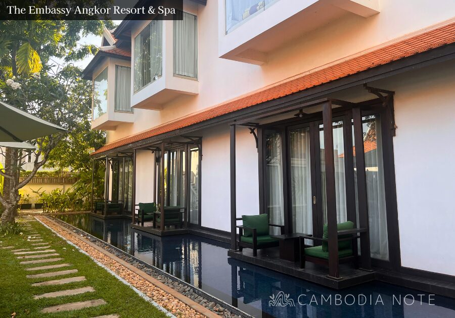 シェムリアップのラグジュアリーホテル「Embassy Angkor Resort & Spa」の外観
