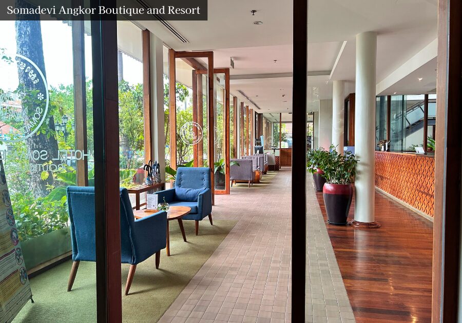 シェムリアップ中心部のホテル「Somadevi Angkor Boutique & Resort」の外観