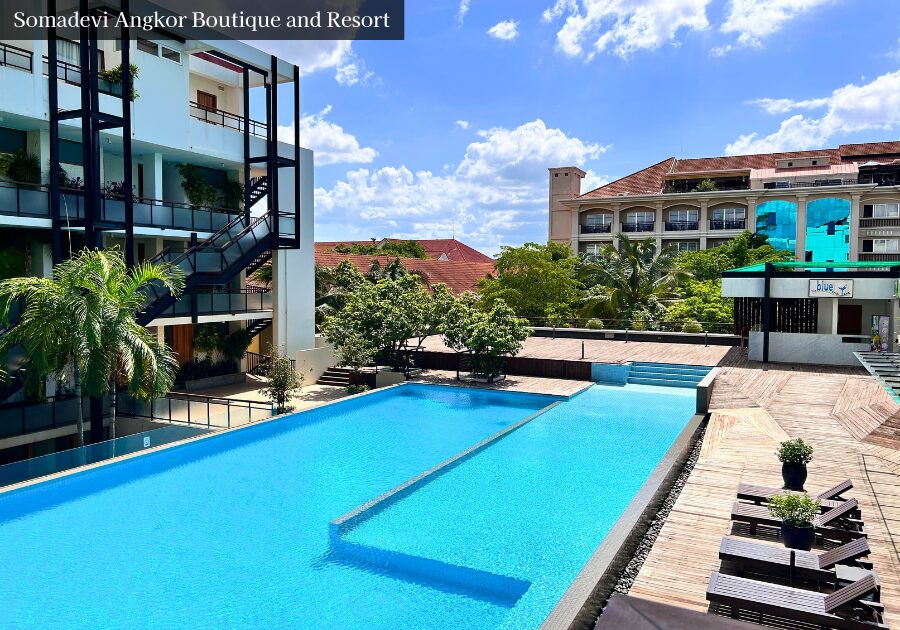 シェムリアップ中心部のホテル「Somadevi Angkor Boutique & Resort」の外観
