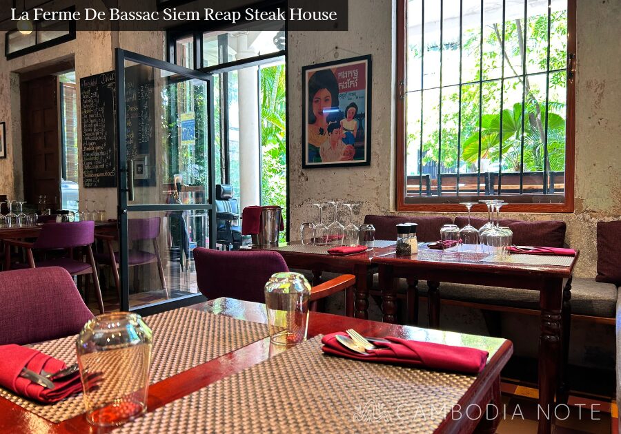 シェムリアップのフレンチステーキハウス La Ferme De Bassacの肉料理
