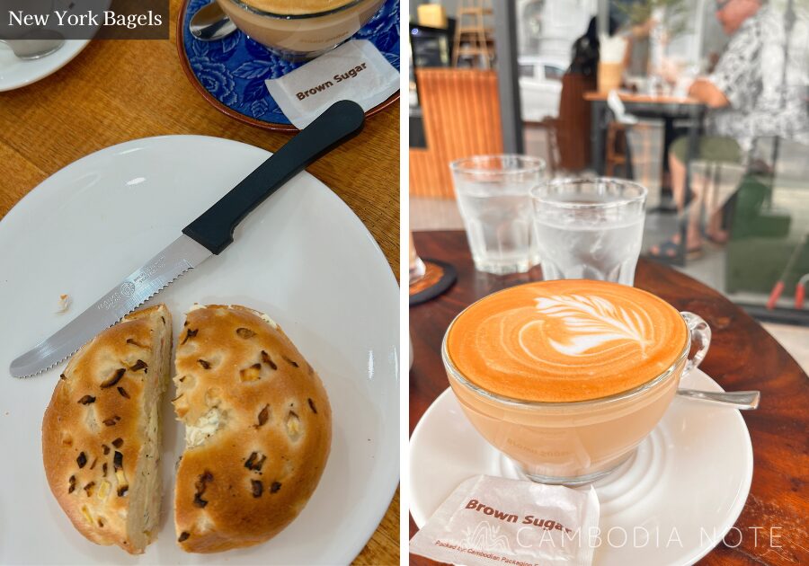 ベーグルとコーヒー